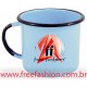 13050 CANECA ESMALTADA 160 ML AZUL CLARO