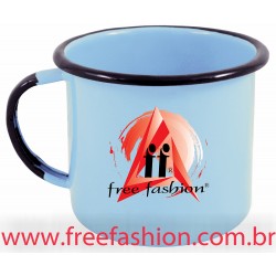 13049 CANECA ESMALTADA 160 ML AZUL CLARO