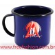 14005 CANECA ESMALTADA 370 ML AZUL ESCURO