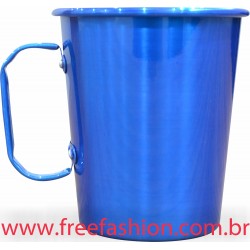 0013 CANECA CÔNICA 750 ML ALUMÍNIO COLORIDO AZUL