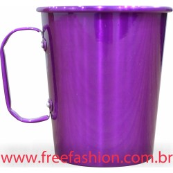 0013 CANECA CÔNICA 750 ML ALUMÍNIO COLORIDO ROXA