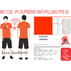 4170-ESP CAMISETA TRADICIONAL ANTI PILLING LARANJA