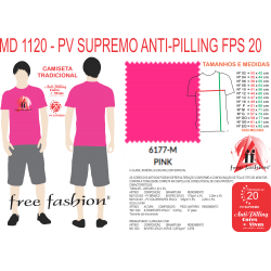 6177-E CAMISETA TRADICIONAL ANTI PILLING PINK