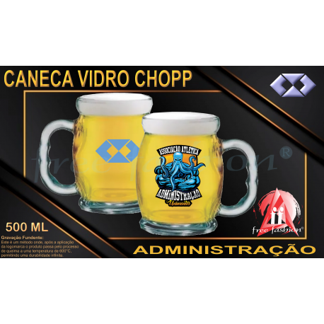 033013 CANECA DE CHOPP 550 ML VIDRO BAR BRASIL UNIVERSITÁRIA