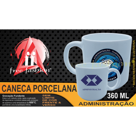 729090 CANECA PORCELA 360 ML UNIVERSITÁRIA