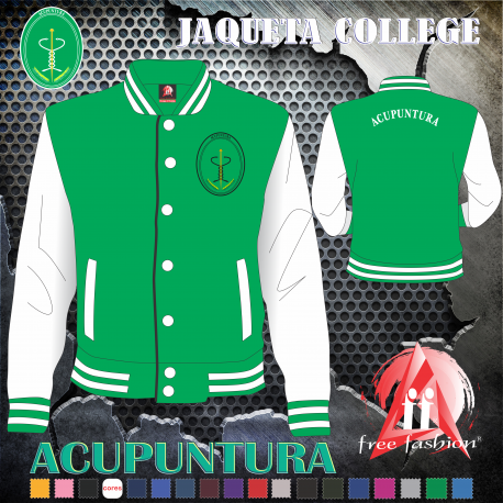 0007 JAQUETA MOLETON COLLEGE FLANELADO UNIVERSITÁRIA