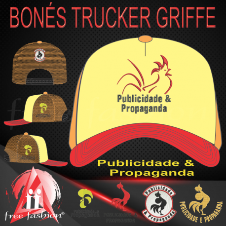 0008 BONÉ GRIFFE TRUCKER UNIVERSITÁRIO