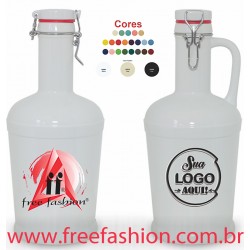 166348GB GROWLER TRADICIONAL 2 LITROS CERÂMICA BRANCO