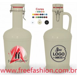 166348GA GROWLER TRADICIONAL 2 LITROS CERÂMICA AREIA