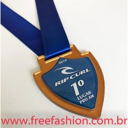 0008 MEDALHA DE ACRÍLICO RESINADA COM FITA