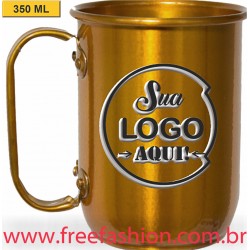 005 CANECA DE ALUMÍNIO 350 ML COBRE COLORIDA