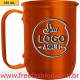 005 CANECA DE ALUMÍNIO 350 ML LARANJA COLORIDA