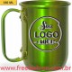 005 CANECA DE ALUMÍNIO 350 ML VERDE CLARO COLORIDA