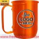 005 CANECA DE ALUMÍNIO 350 ML LARANJA NEON COLORIDA