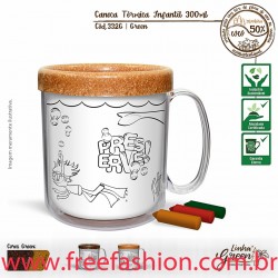 332PB Caneca Térmica Infantil Green 300ml PB