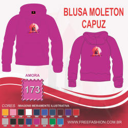 0173C BLUSA MOLETON FLANELADO COM CAPUZ AMORA