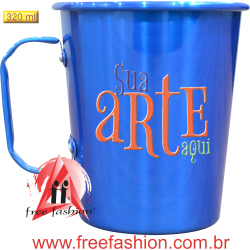 0320-AZ CANECA DE ALUMÍNIO 320 ML AZUL