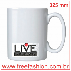 0325-L CANECA CERÂMICA PARA SUBLIMAÇÃO 325 ML MARCA LIVE