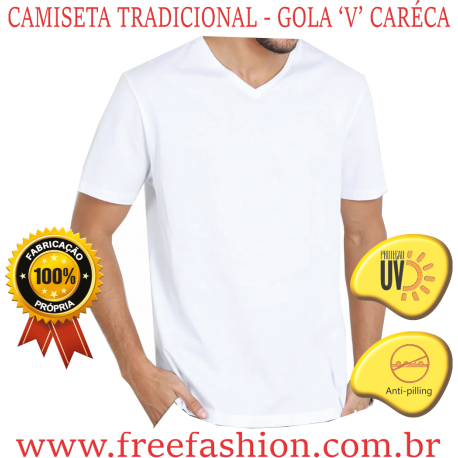 0004 CAMISETA TRADICIONAL GOLA V CARÉCA