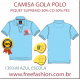 1393-M CAMISA GOLA POLO SUPREMO COR AZUL ESCOLA