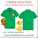 2244-ESP CAMISA GOLA POLO PIQUET SUPREMO COR VERDE BANDEIRA