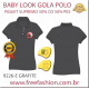 9226-E BL CAMISA GOLA POLO BABY LOOK COR GRAFITE