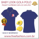 1404-E BL CAMISA GOLA POLO BABY LOOK COR MARINHO ANTI PILLING UV PROTECTION