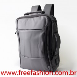 01902 Mochila Couro Sintético USB 23 Litros