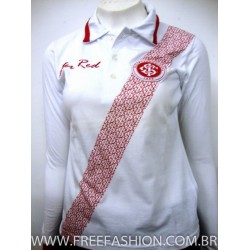 23028-CAMISA GOLA POLO BABY LOOK P.A MANGA LONGA