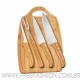 ME 08833 Kit Para Churrasco Em Bambu/Inox - 5 Pçs