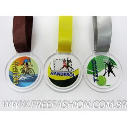 MEDALHA ACRÍLICO REDONDA