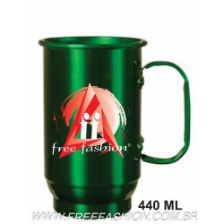 0011 CANECA ALUMÍNIO VERDE ESCURO 440 ML