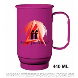 0011 CANECA ALUMÍNIO ROSA 440 ML