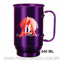 0011 CANECA ALUMÍNIO ROXO 440 ML