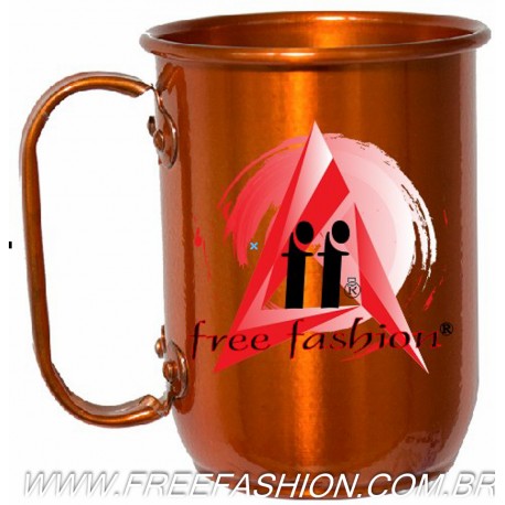 005 CANECA ALUMÍNIO LARANJA -MOSCOW MULE 350 ML