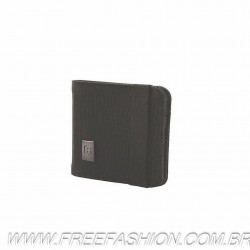 31172501 Carteira Bi-fold Nylon Preto .