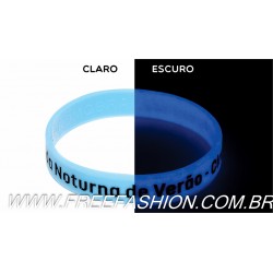 FF-13    Pulseira de Silicone, Pulseiras Pulseira de silicone que brilha no escuro em baixo/alto relevo com cor (glow-in-dark)