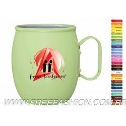 91000 CANECA AMARELA BUJUDA ALUMÍNIO COLORIDA 1,1 LITRO