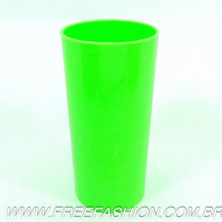 0320 Long Drink Economico 320 ML Verde Fluor Solido
