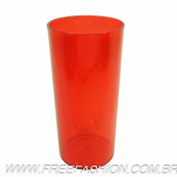 0320G Long Drink Economico 320 ML Vermelho Glitter