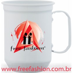 003 CANECA DE ALUMÍNIO 600 ML COR BRANCA